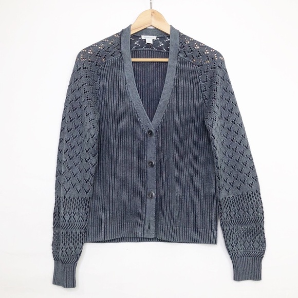 Sundance gray ribbed button cardigan - Picture 6 of 14